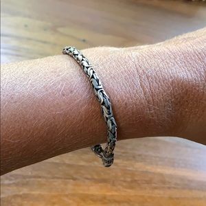 Bali Sterling silver bracelet Byzantine chain